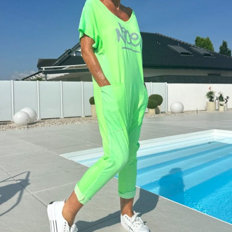 Women's casual pocket jumpsuit