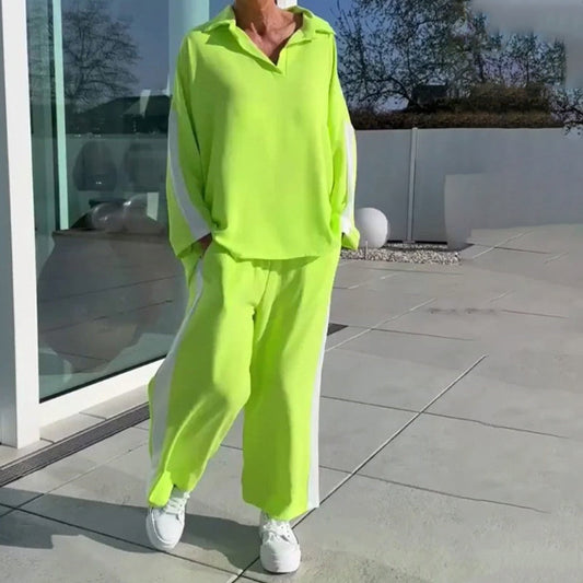 🌸New Arrival 50%OFF💖 Color-Blocking Casual Top & Pants Set