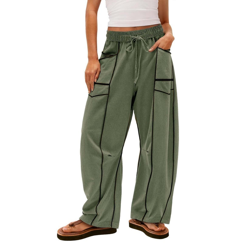 ⏳Time-limited Special⏰Women's Casual Loose Drawstring Wide-Leg Pants👖