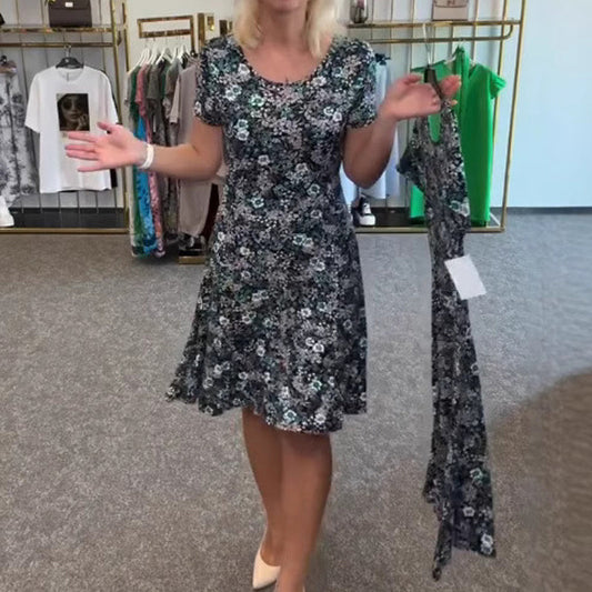 🌼Summer Special🌼2025 Arrival Women's Scoop Neck Floral Dress - 50% Off Deal | Breathable Material, Casual Style for Warm Days