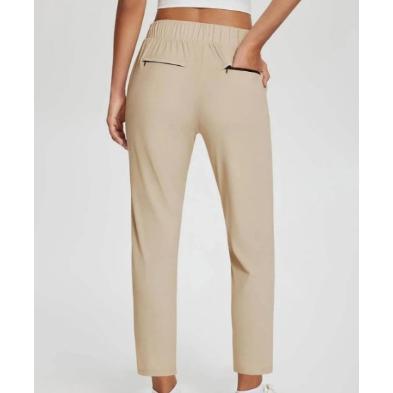 🔥Summer Sale 49% OFF🔥Women's Elastic High-Waist Pants - Secure Pockets, Slim Fit, UK Sizes