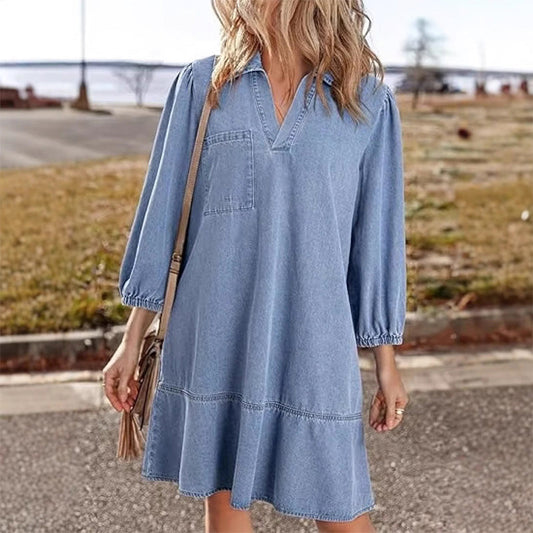 🔥49% OFF Last Day🔥Women's Denim Dress - Casual Chic, Soft Fabric, Don't Miss Out