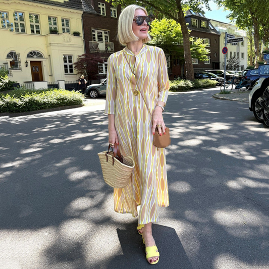 🍂Women’s Elegant Printed 3/4 Sleeve Long Dress