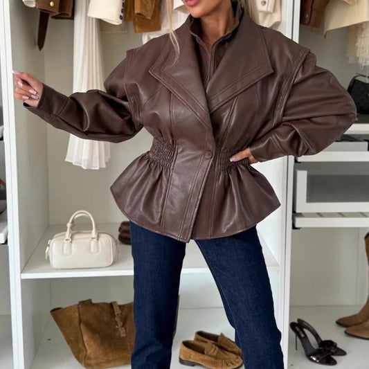 Solid Notched Lapel Jacket