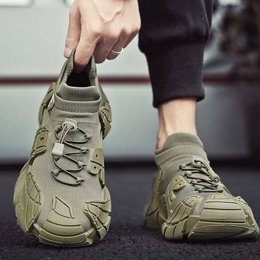 👟Step into Comfort: Casual Breathable Non - Slip Mesh Thick Sole Sneakers