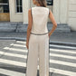 ☀️ 60% OFF TODAY ☀️ Women's Sleeveless Tank & Pants Set - Contrast Binding, Drawstring Waist | Trendy Co-ord, Breathable & No-Fuss Outfits | UK Sizes