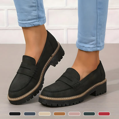 💥Bequeme Damen-Slip-On-Loafers mit Blockabsatz💕🥿