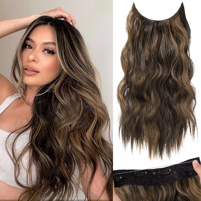 💖This Week's Hot Sales - 50% OFF🤩Women's Gradient Long Wavy Hair Wig, One-Piece with Adjustable Fit