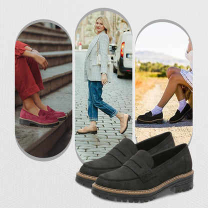 💥Bequeme Damen-Slip-On-Loafers mit Blockabsatz💕🥿