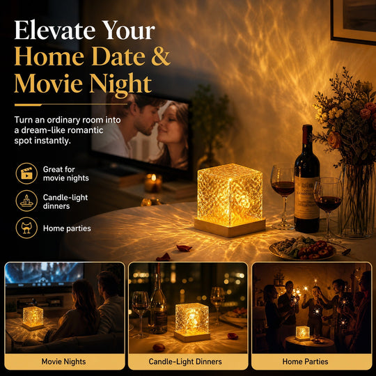 🥳2026 HOT SALE🥳💞50K+ SOLD! 🌊💤 50% OFF! Dynamic Water Ripple LED Light – soothing ripple effect, soft flicker-free glow. USB powered, 3W, ideal for bedtime relaxation & reading. 🛋️✨