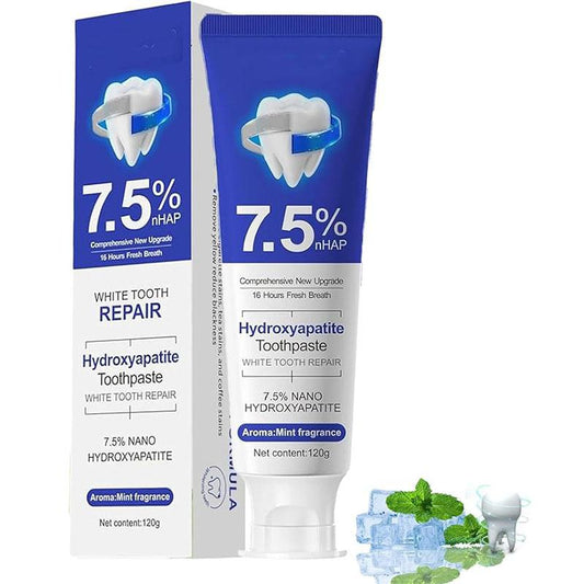 Beamach Fluoride-Free 7.5% Nano Hydroxyapatite Toothpaste for Enamel Repair & Gum Health - Gentle Mint Flavor, 4.23 oz Cleaning