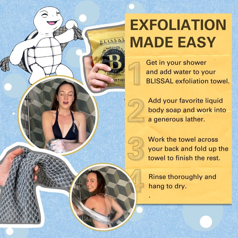 Last day promotion 49% off🧼Exfoliating Antibacterial Shower Towel🚿