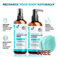 Artnaturals Magnesium Oil Spray 12 oz & Body Massage Lotion Set 8oz for Feet & Sleep - Extra Strength Cream Ultra-Pure Relief & Relaxation Muscle Health Leg & Joint Care Topical Non Itch Pack Aloe Calming Cosmetic Body Oil