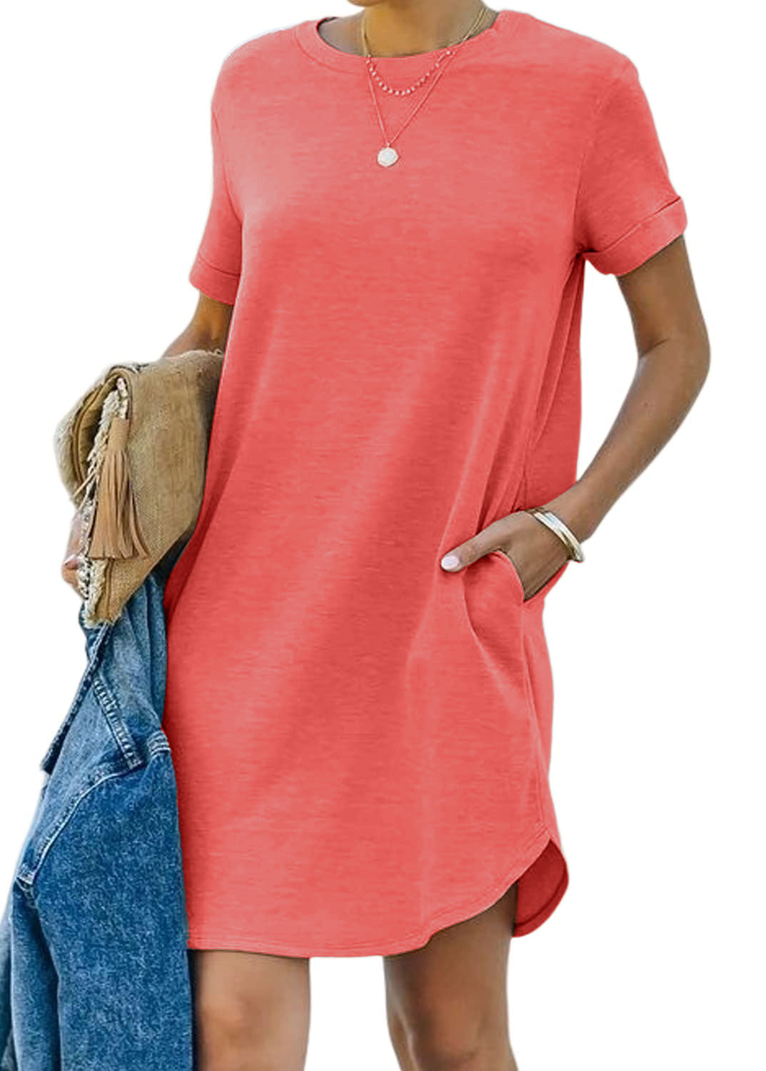 🔥LAST DAY SALE 57% OFF💝Women's Casual Short Sleeve T Shirt Dress