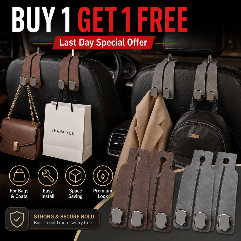 LAST DAY - BUY 1 GET 1 FREE 🧥Seat Back Hanger – Perfect for Bags, Coats & More