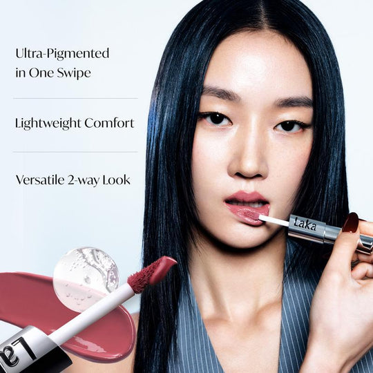Perfect Twin Lip — Dual-Ended Liquid Lipstick with Velvet Matte Color and Glossy Shine