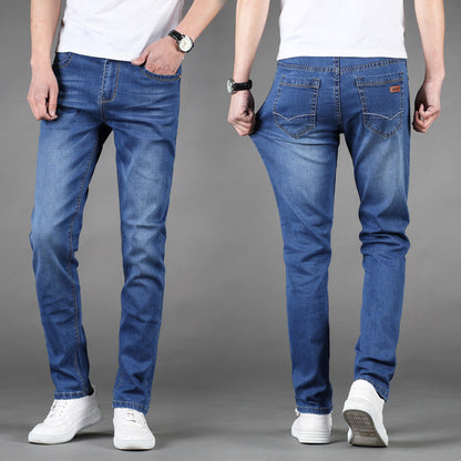 Stretch-Jeans mit geradem Bein