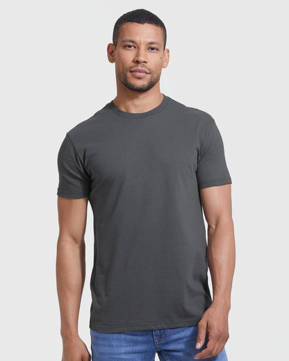 Classic Round Neck Short Sleeve Cotton T-Shirt