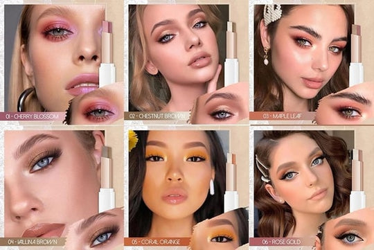 6Pcs Two Color Eyeshadow Stick Set