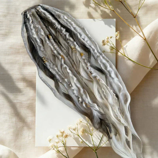 Handwoven 📣 Bohemian-Style Ponytail | Instant Dreadlock Hairpiece | Easy Clip-On for Festivals and Night Out