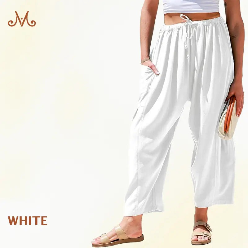 🌞Summer Hot Sale 50% OFF -👖Women's Linen Wide Leg Pants with Pockets