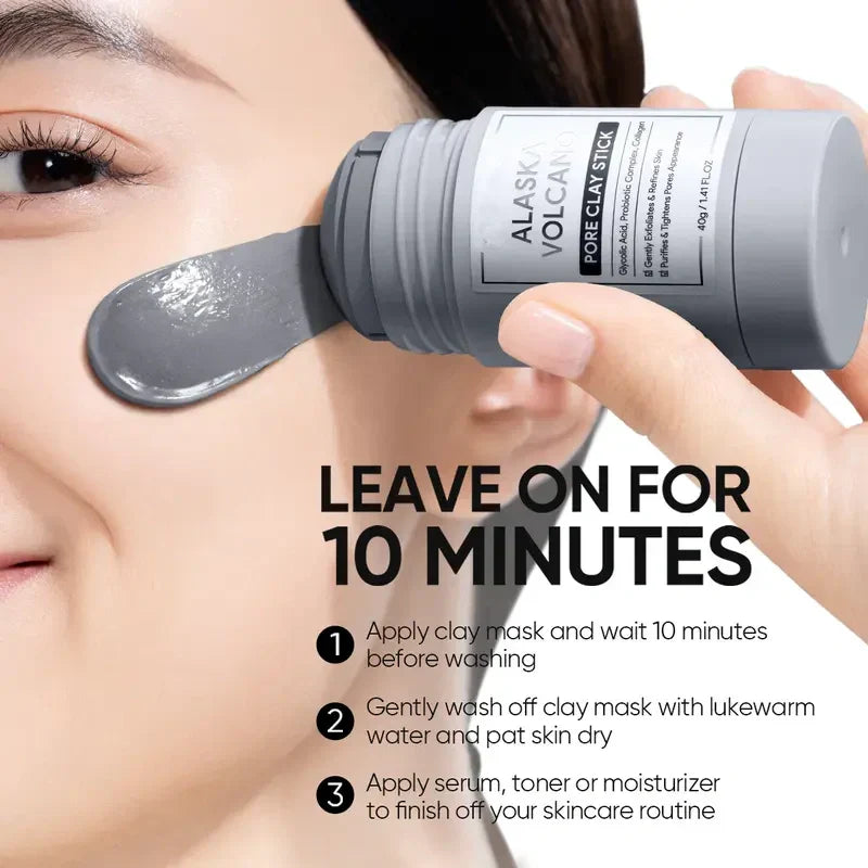 💜 Final 3 hours Buy 1 Get 1 Free!! 💜Alaska Volcano Pore Clay Stick – Blackhead Remover Face Mask