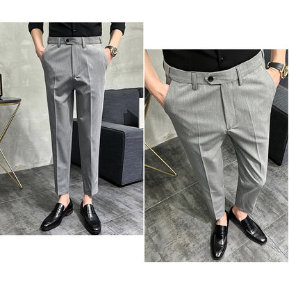 🎁Hot Sale 49% OFF⏳Solid Color Slim Fit Formal Pants