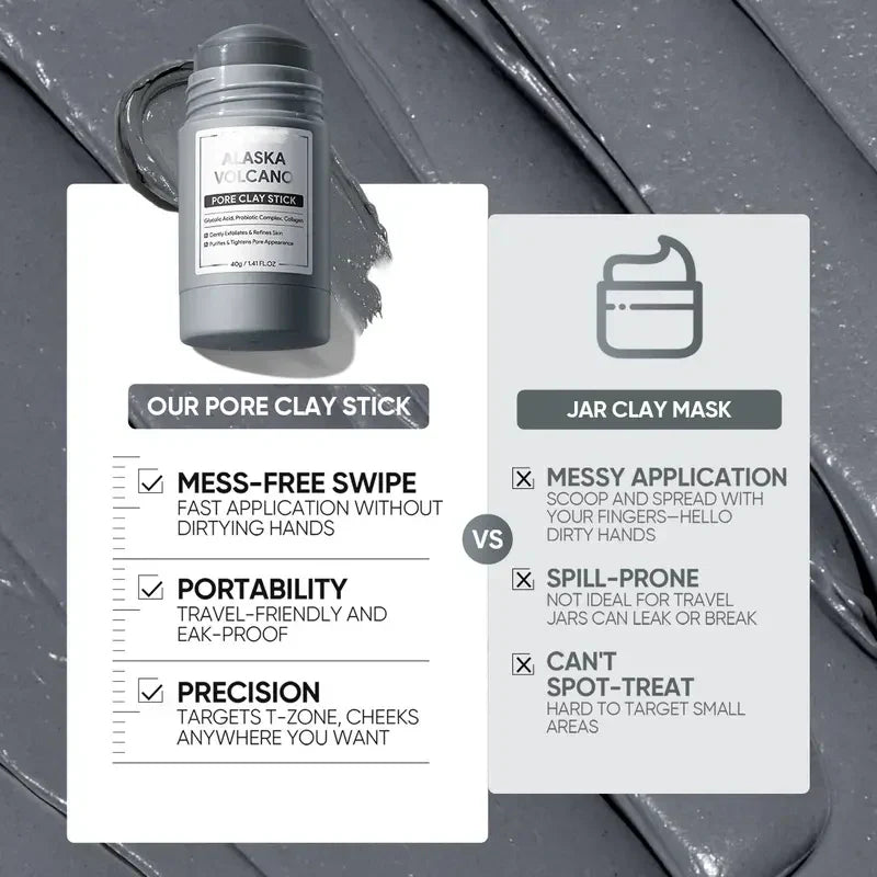 💜 Final 3 hours Buy 1 Get 1 Free!! 💜Alaska Volcano Pore Clay Stick – Blackhead Remover Face Mask