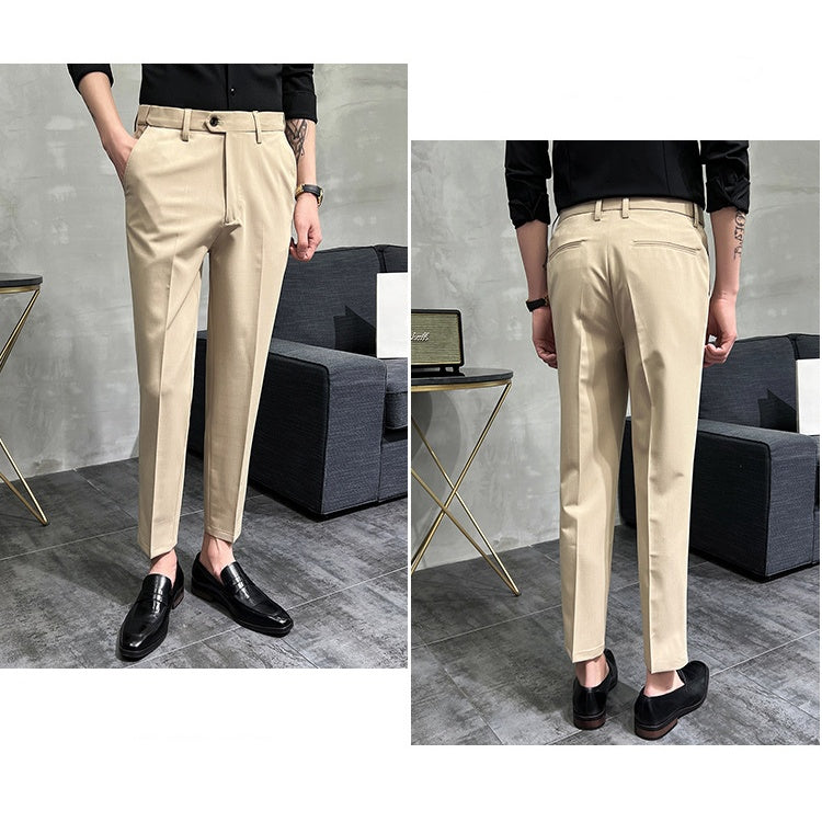 🎁Hot Sale 49% OFF⏳Solid Color Slim Fit Formal Pants