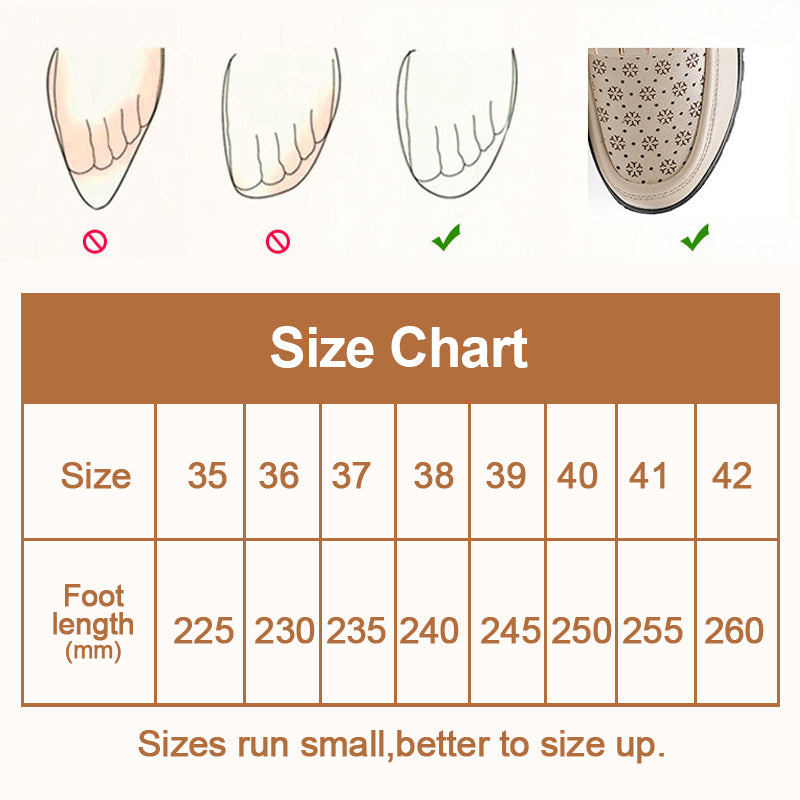 Women's Breathable Slip on Soft Sole Leather Shoes