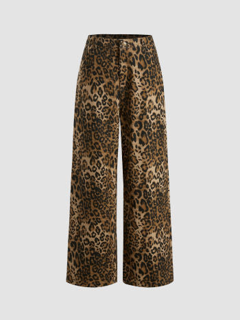 Viral Leopard Print Jeans