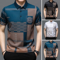 Comfortable and breathable printed polo shirt