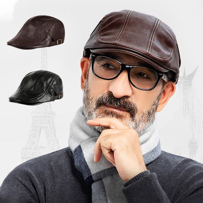 Newsboy Leather Hats for Men🧥