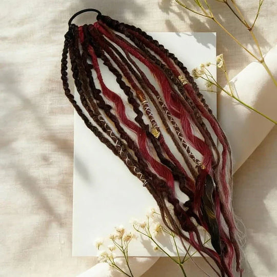 Handwoven 📣 Bohemian-Style Ponytail | Instant Dreadlock Hairpiece | Easy Clip-On for Festivals and Night Out