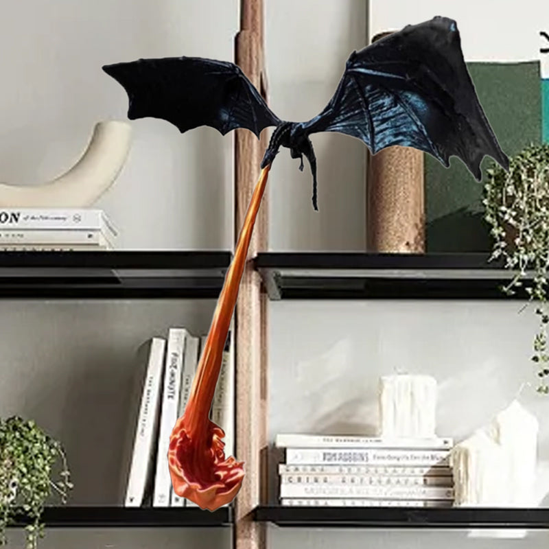 🔥 50% OFF – LIMITED TIME 🐉 Dragon Flame Book Nook – Flying Dragon Bookshelf Ornament for Book Lovers