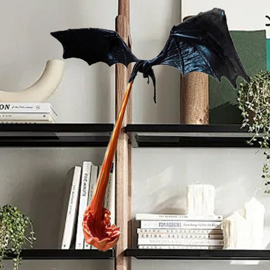 🔥 50% OFF – LIMITED TIME 🐉 Dragon Flame Book Nook – Flying Dragon Bookshelf Ornament for Book Lovers