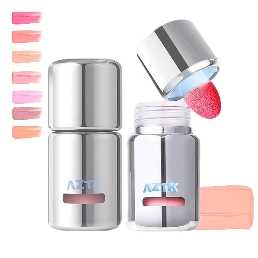 Aztk Liquid Blush, Jelly Color Liquids Blushes with Sponge Head