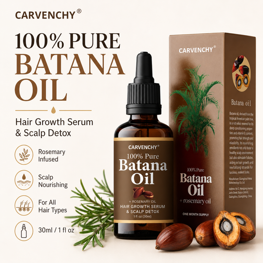Batahna oil, strengthens healthy hair, makes hair longer, denser, and thicker
