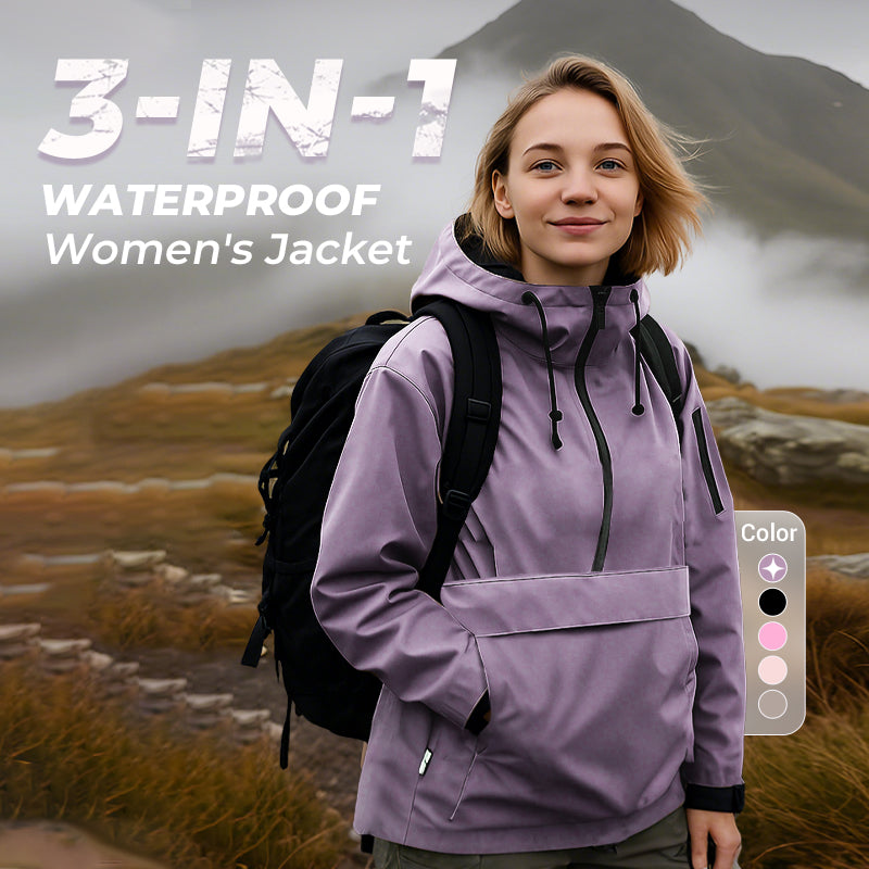 ⏳Time-limited Special⏰3-in-1 Waterproof Women's Jacket – Rain, Wind & Cold, All Covered