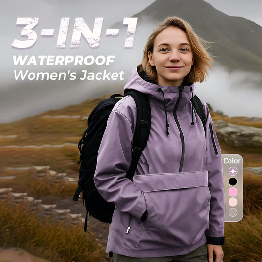 ⏳Time-limited Special⏰3-in-1 Waterproof Women's Jacket – Rain, Wind & Cold, All Covered
