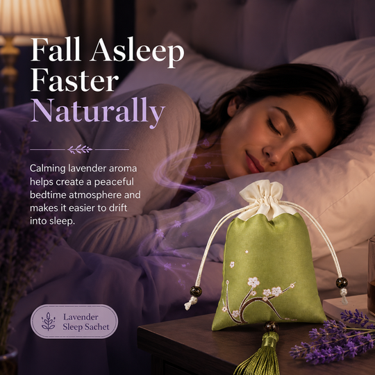 Lavender Herbal Sachet - relax, calm, bedtime routine, fall asleep faster, peaceful sleep environment