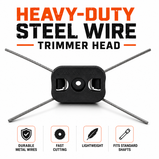 ⏰🔥LIMITED TIME 50% OFF! ⚡Heavy-Duty Steel Wire Weed Eater Head