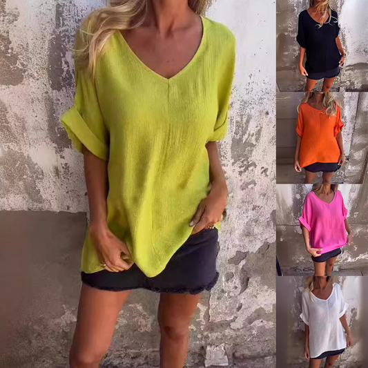 🌺Oversized V-Neck Top for Women