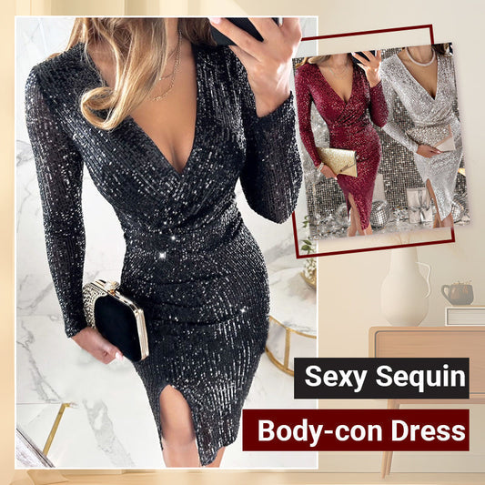 🎅🎄Christmas Hot Sales 50% OFF🔥✨New Arrival✨Sexy Sequin Body-con Dress