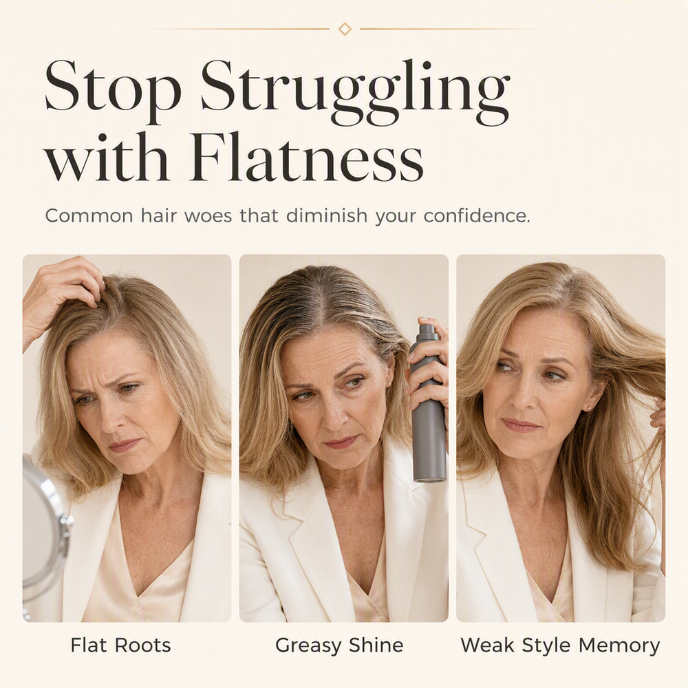 💨50% OFF NOW! Fluffy Hair Shaping Spray‑Lightweight Volumizing Mist, All‑Day Strong Hold Humidity‑Resistant Peach Scent Hair Spray for Fine Flat Thin Hair