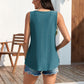 🎁Womens Tank Tops Sleeveless EyeletEmbroidery Scoop Neck Loose Fit Casual SummerFlowy