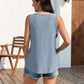 🎁Womens Tank Tops Sleeveless EyeletEmbroidery Scoop Neck Loose Fit Casual SummerFlowy