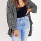 ⏰Early Autumn Sales 50% OFF🍂Women's Mineral Washed Button Down Plaid Shirt With Pockets