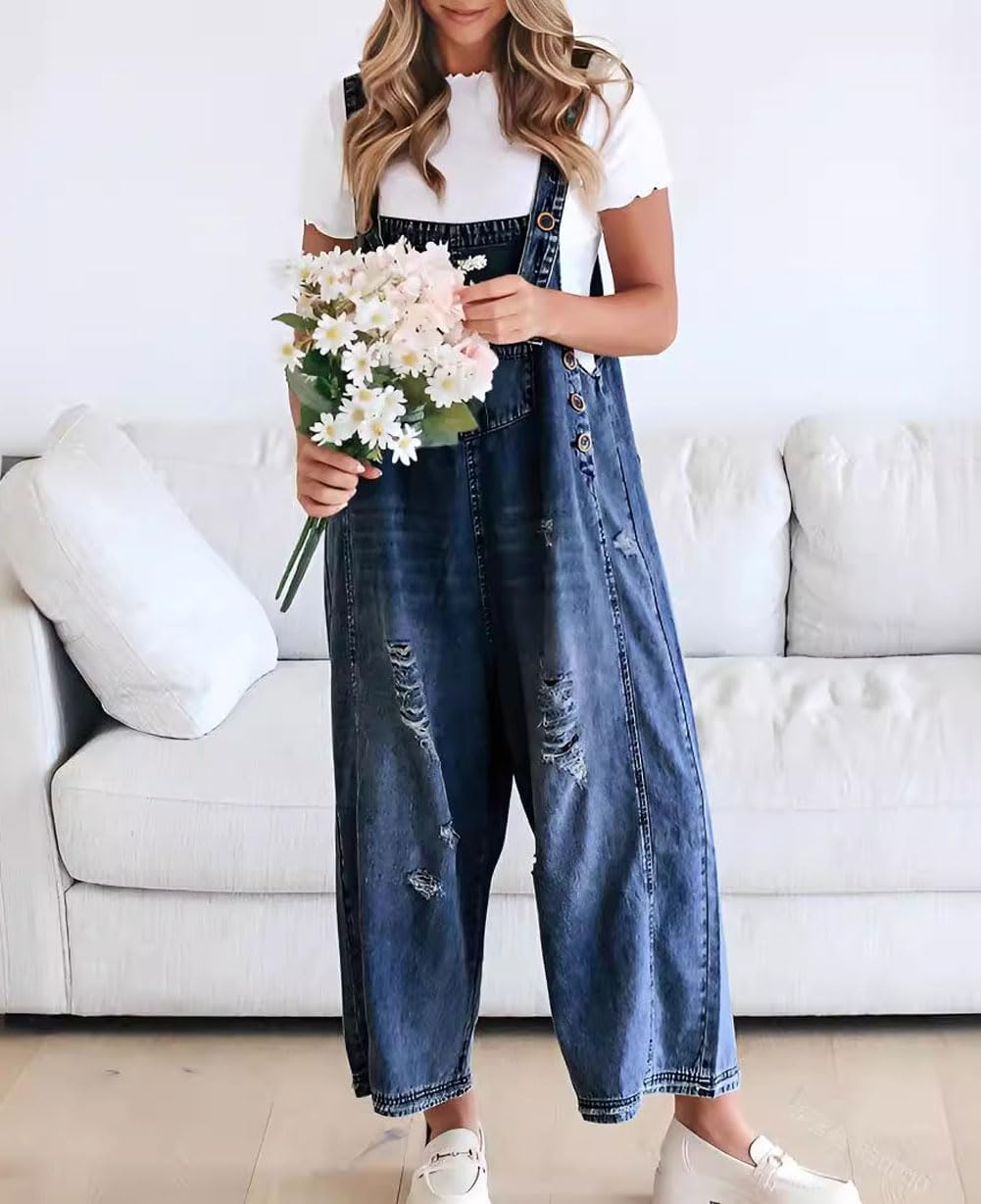 🛑50% OFF NOW! Adorable Button Jumpsuit & Denim Overalls Deal 🎉