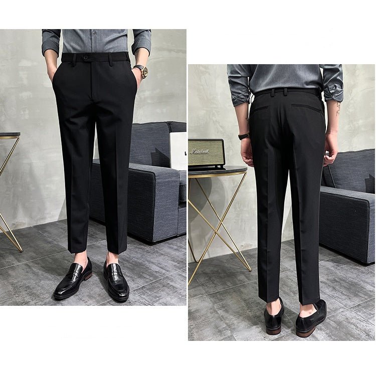 🎁Hot Sale 49% OFF⏳Solid Color Slim Fit Formal Pants